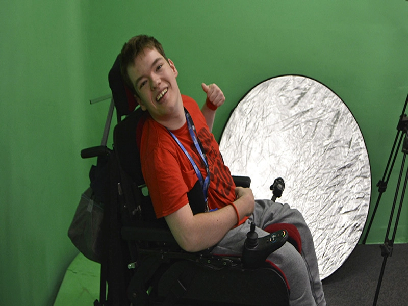 Picture of Thomas Lake in green screen room