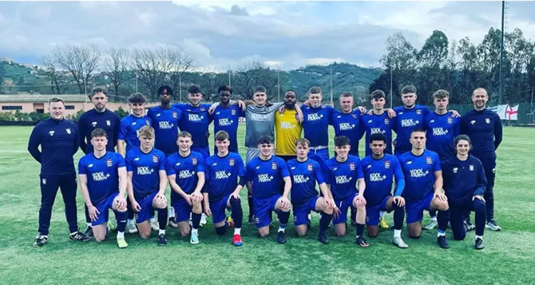 Football students in football kit